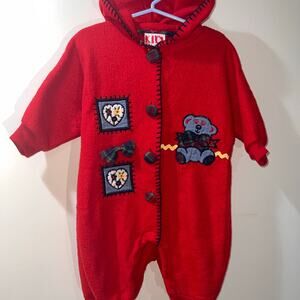 Vintage Kids Fleece Romper